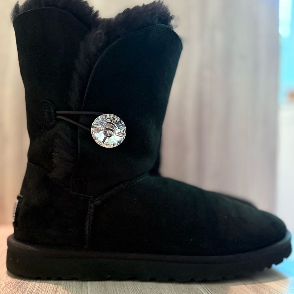 UGG Bailey Button Bling Boots w/Swarovski Crystals